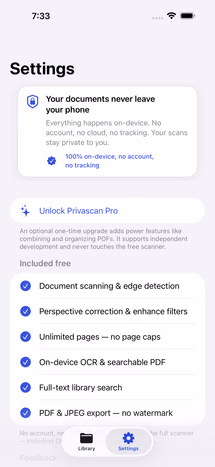 Privacy settings